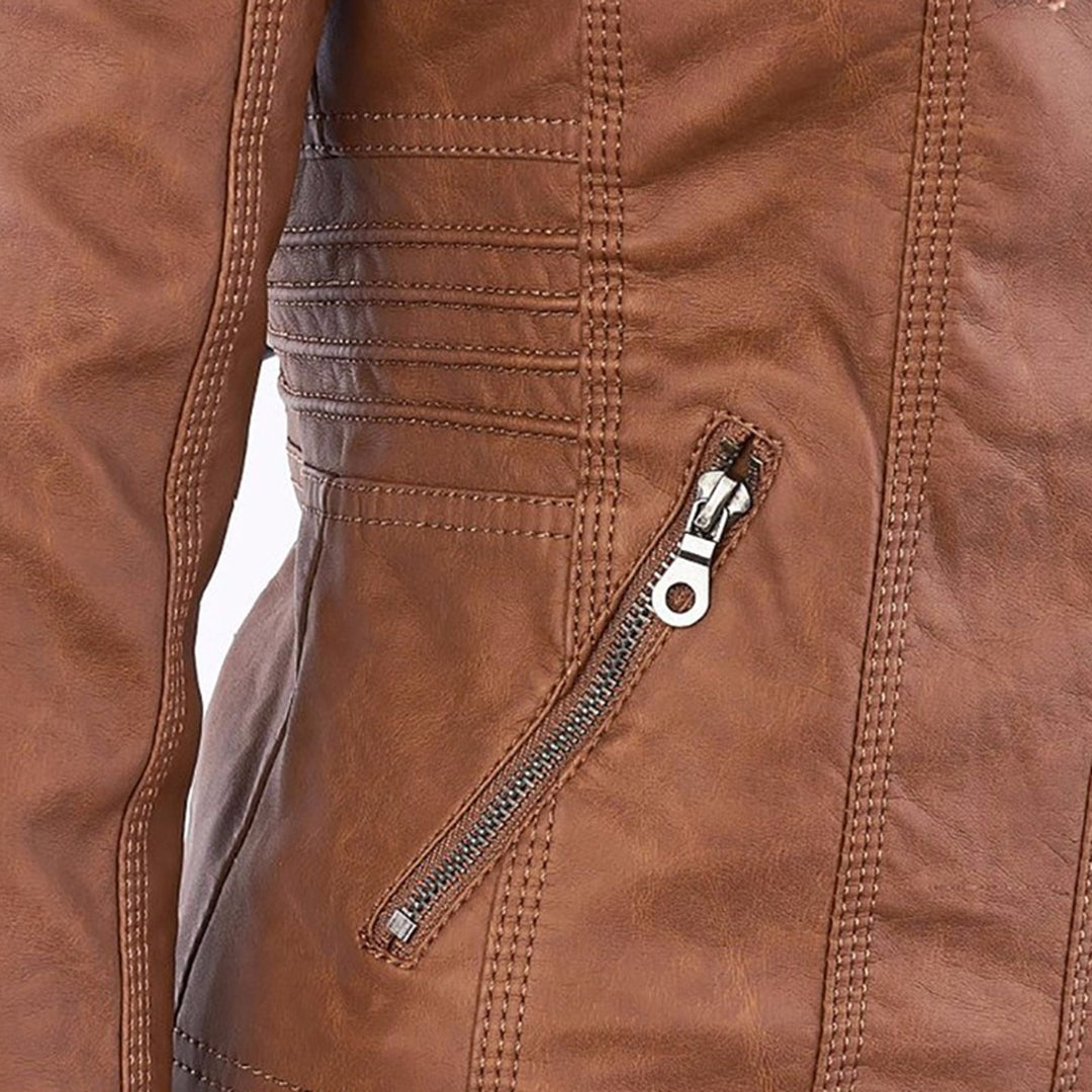 LederLuxe Stile Eleganza Con Cappuccio