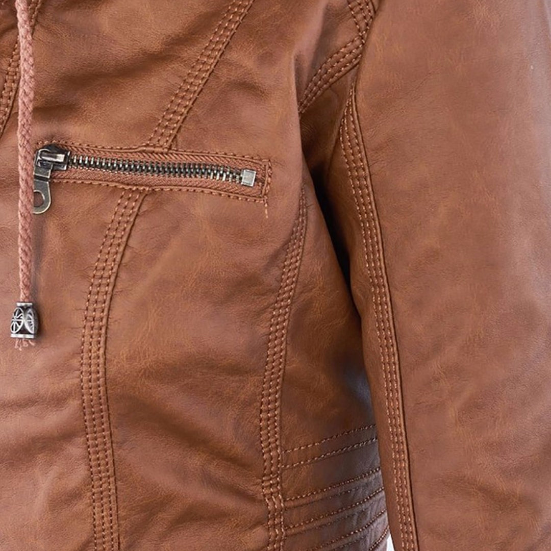 LederLuxe Stile Eleganza Con Cappuccio