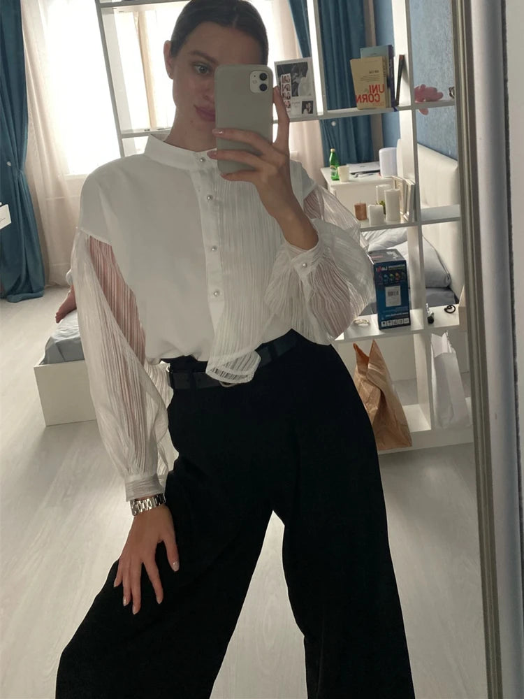 Merel Couture Retro Elegante Camicetta