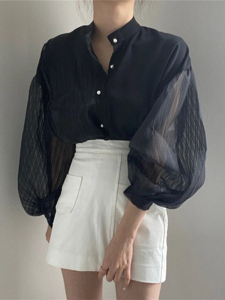 Merel Couture Retro Elegante Camicetta