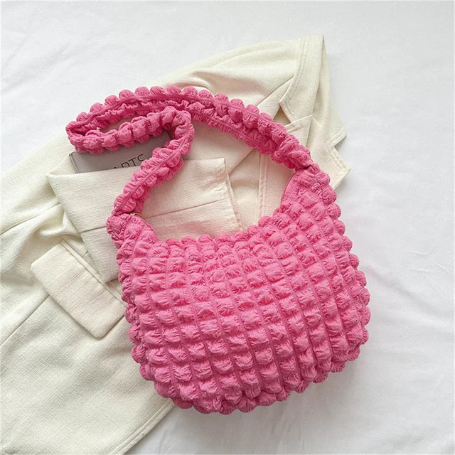 Eloisa geplooide bestickte Crossbody-Tasche