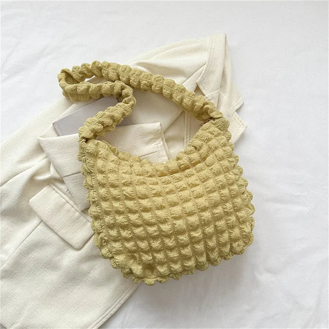 Eloisa geplooide bestickte Crossbody-Tasche