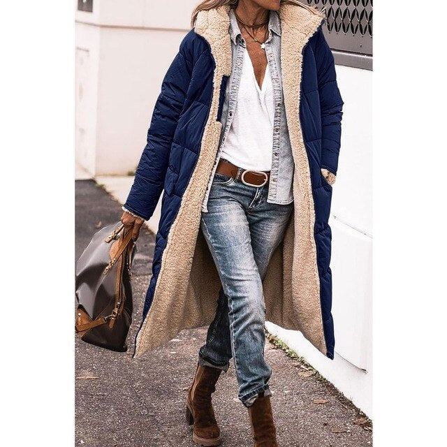 Resist the Coldest Days with Dorine's Luxurious Long Coat!