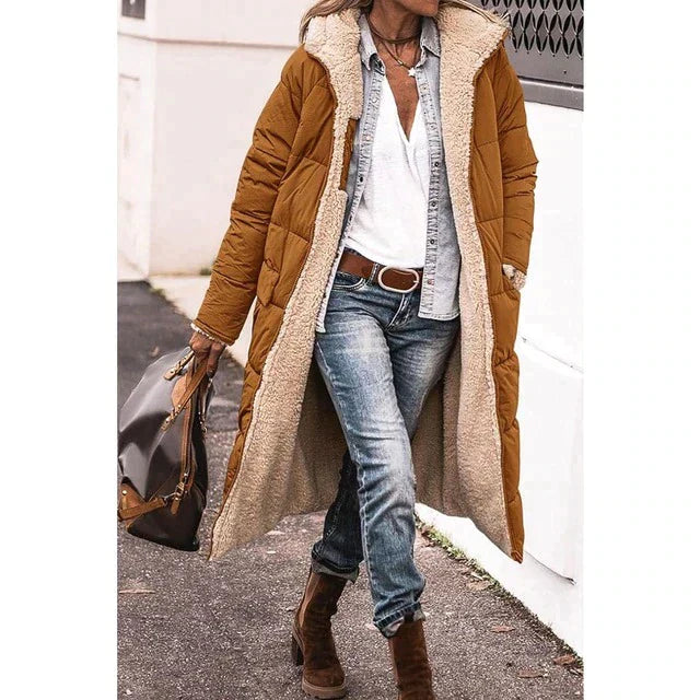 Anna Rossi Reversible Sherpa Puffer Coat – Warm and Stylish Winter Jacket for Women