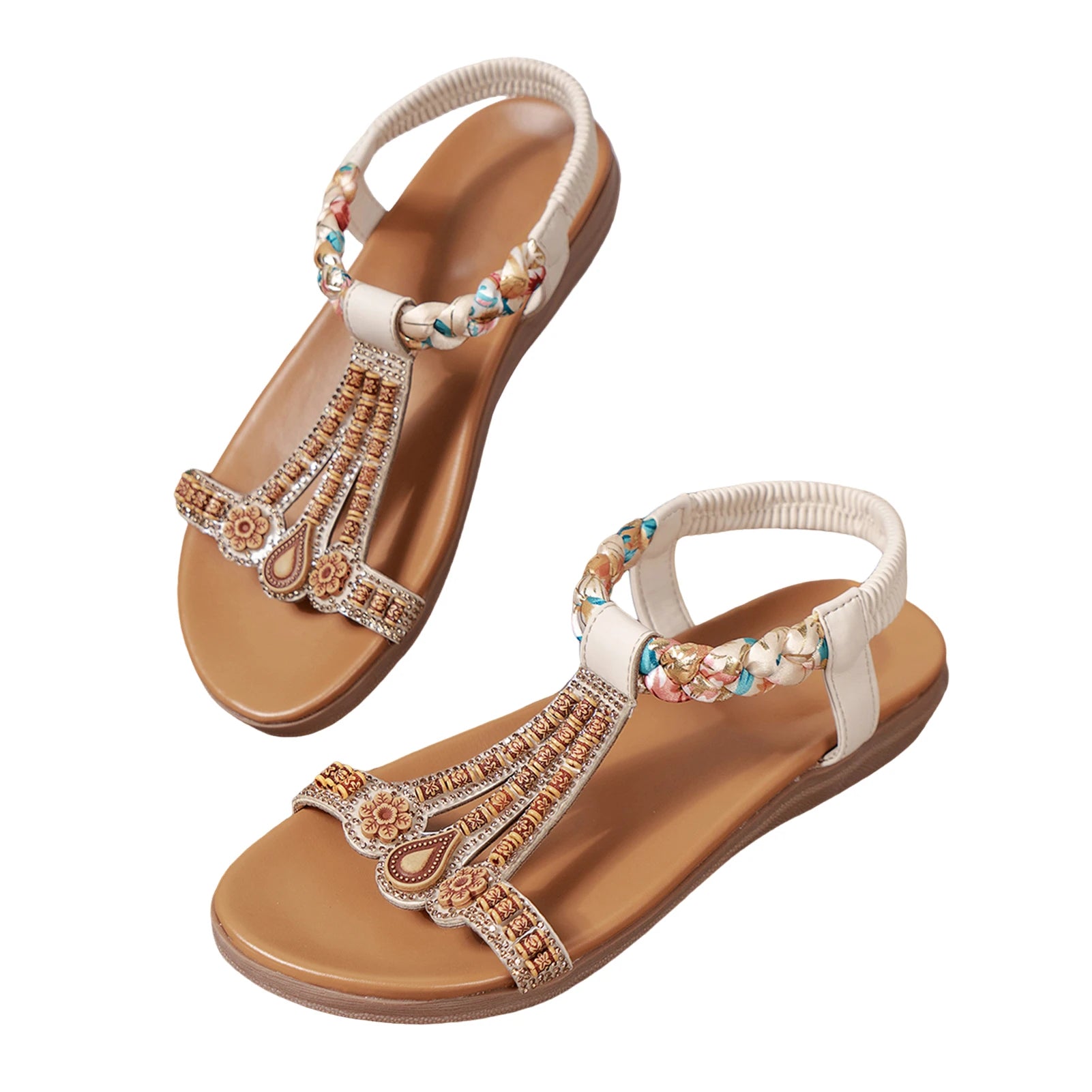 Lumina Summer Elastic Ankle Strap Sandals