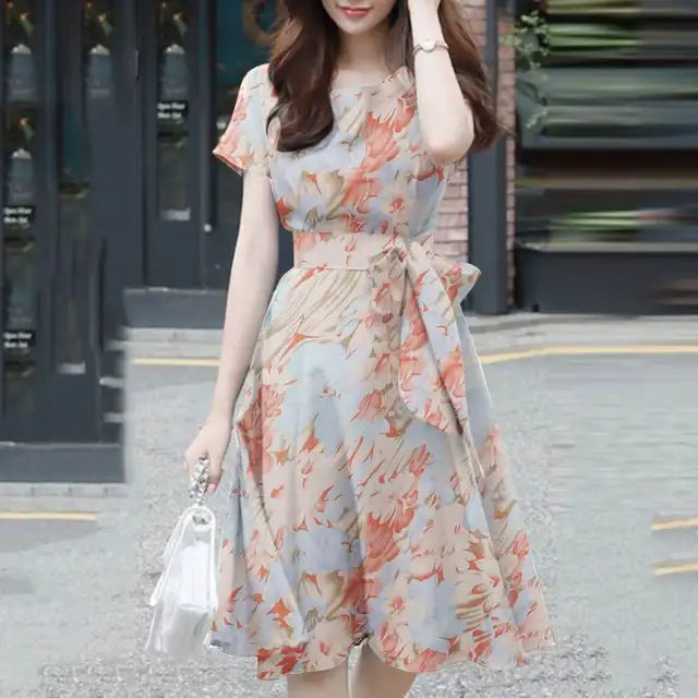 ModeZen's Bohemien Bloemenprint Jurk