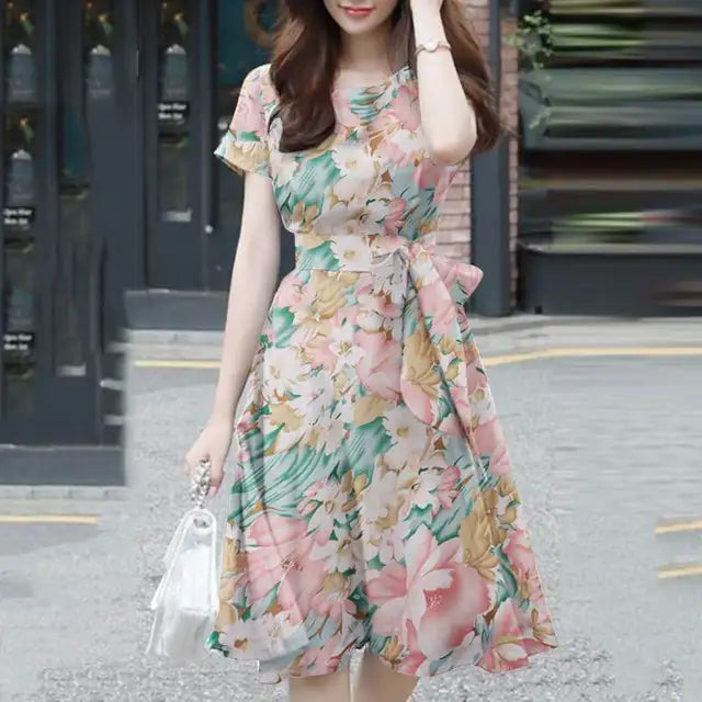 ModeZen's Bohemien Bloemenprint Jurk