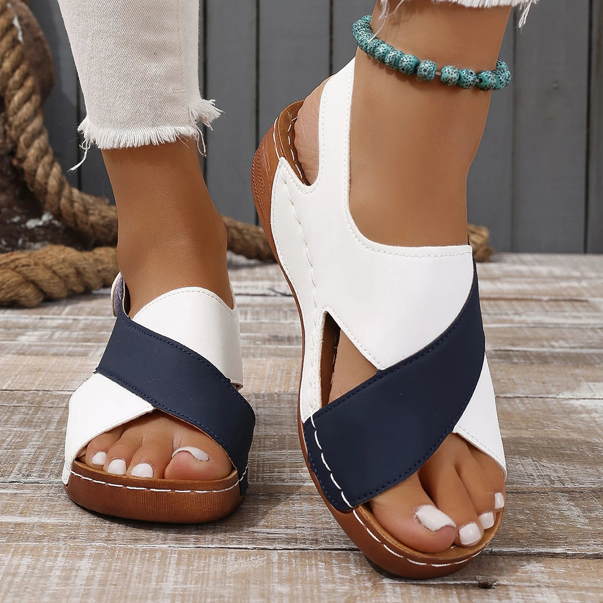 SunGlow Fashion Summer Wig Sandals