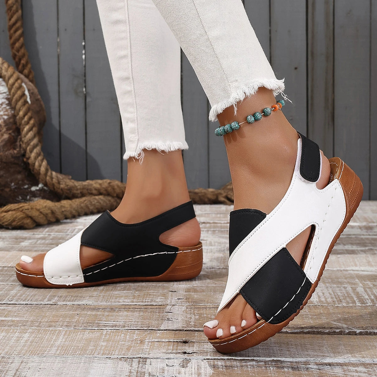SunGlow Fashion Summer Wig Sandals