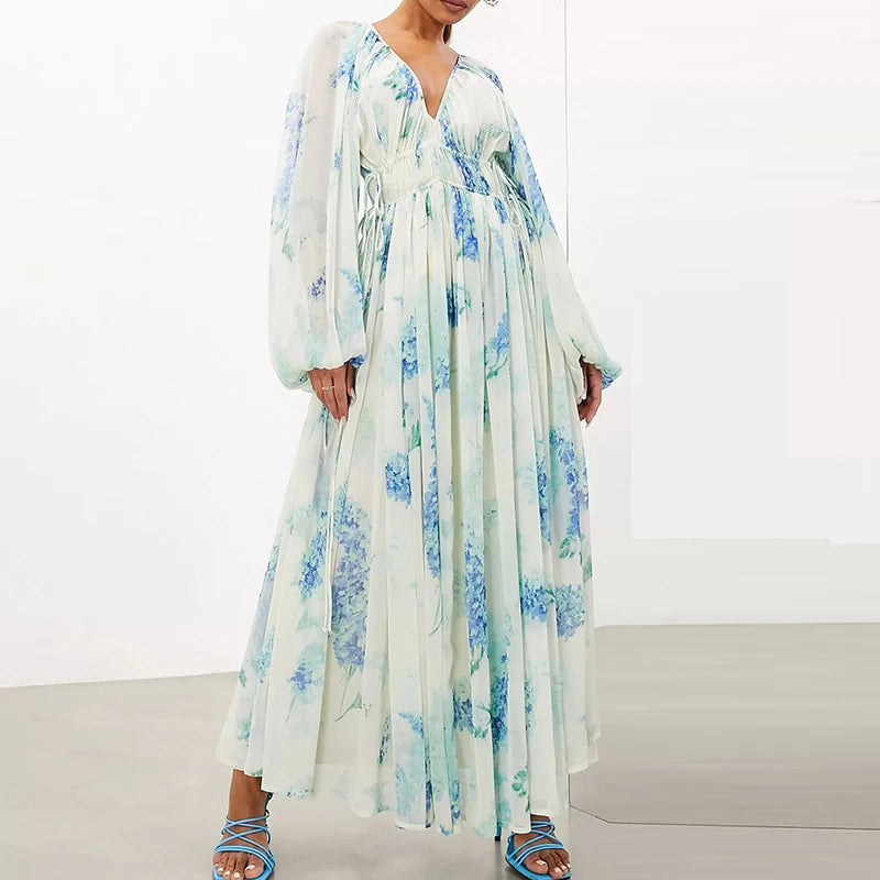 Elegante abito da sera in chiffon