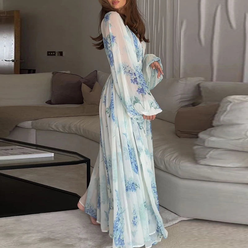 Elegante abito da sera in chiffon