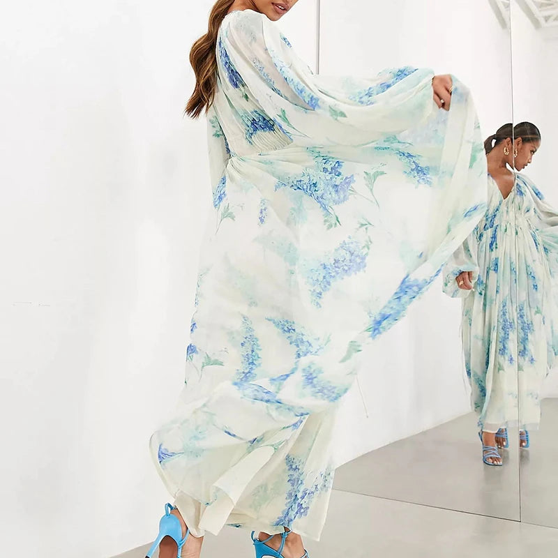 Elegante abito da sera in chiffon