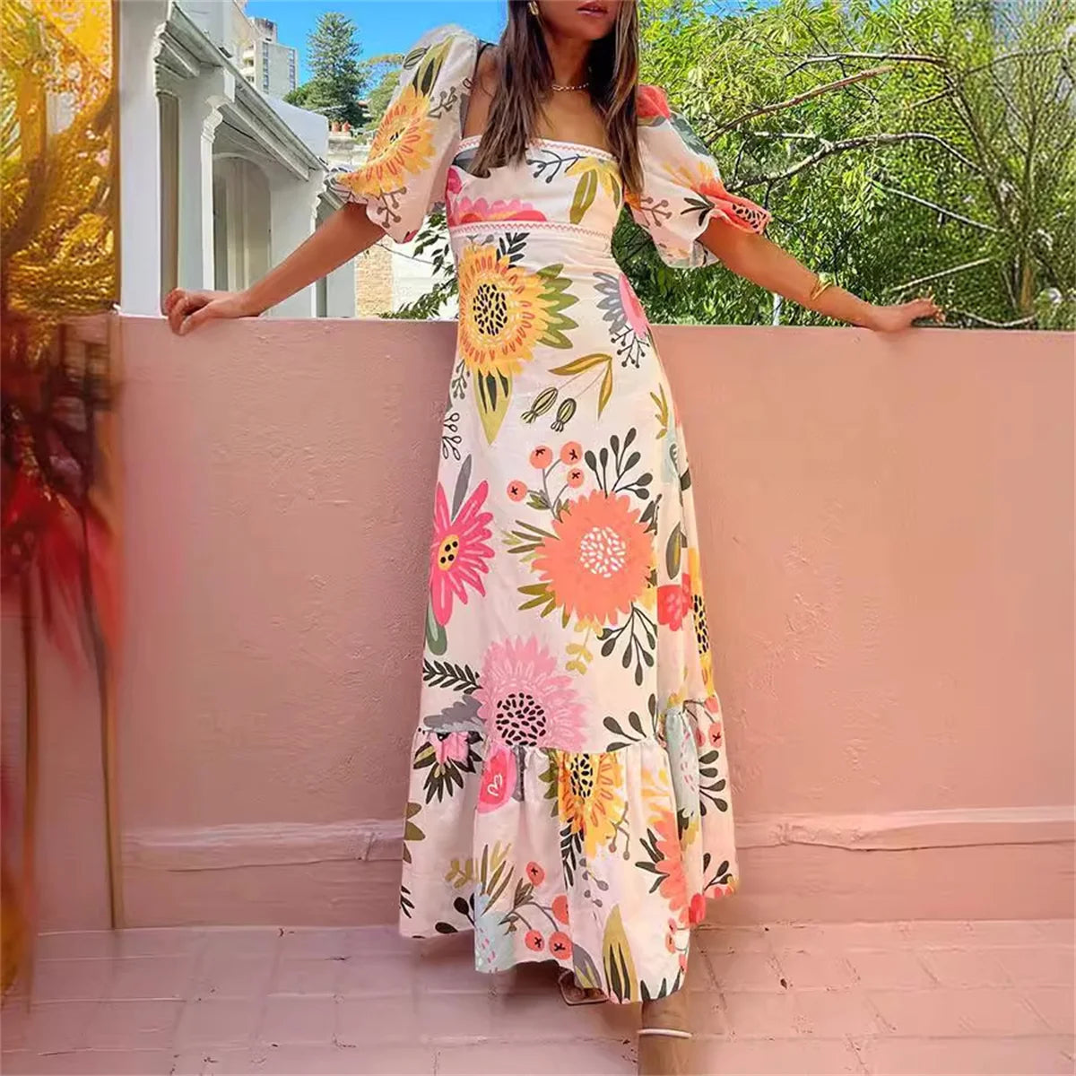 D'Leeter Elegante Maxi Abito
