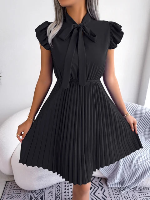 Zomerse Bowknot Pleated Jurk door ModeGlam