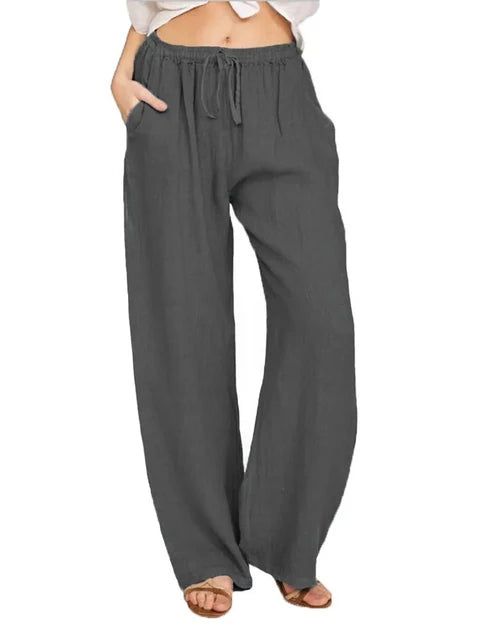 ZomerGlow Pantaloni di Cotone e Lino