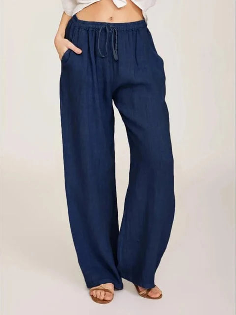 SummerGlow Cotton Linen Pants