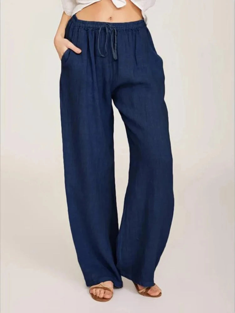 SummerGlow Cotton Linen Pants