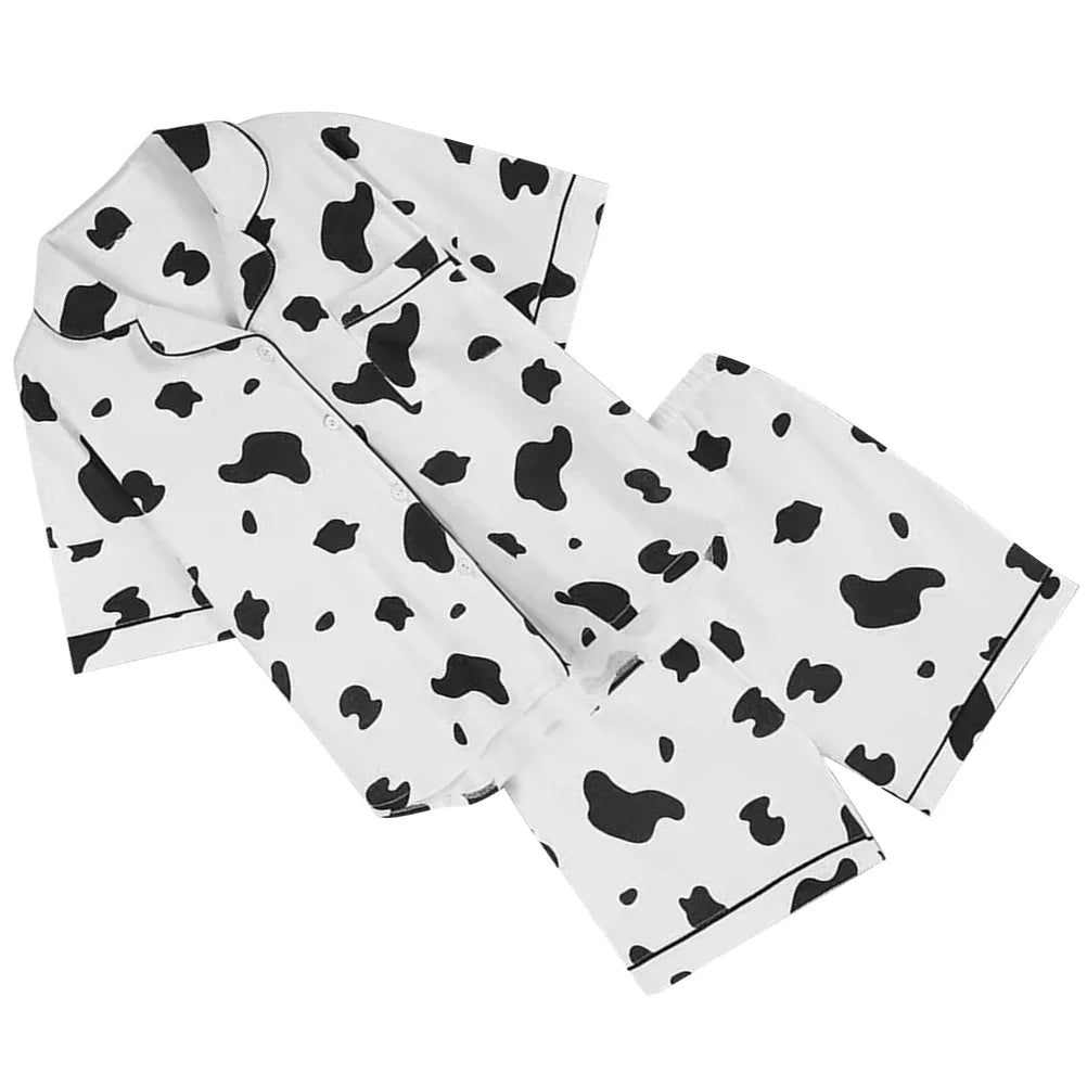 Celestia Set Pigiama con Stampa Mucche Estiva