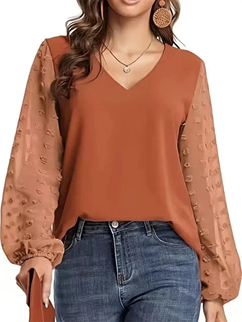 Linse Sommer Stilvolle Bluse Damen