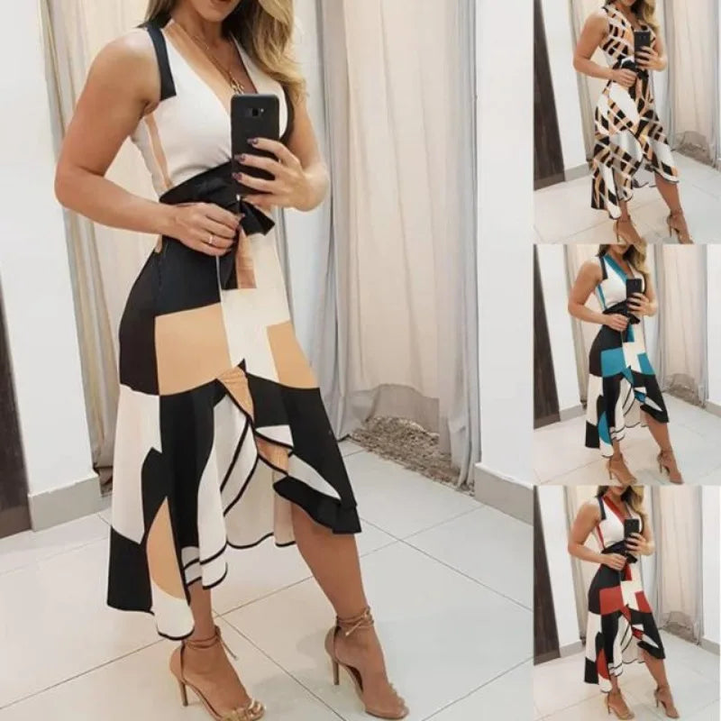 GlamourGloed elegante ärmellose Kleid für Damen