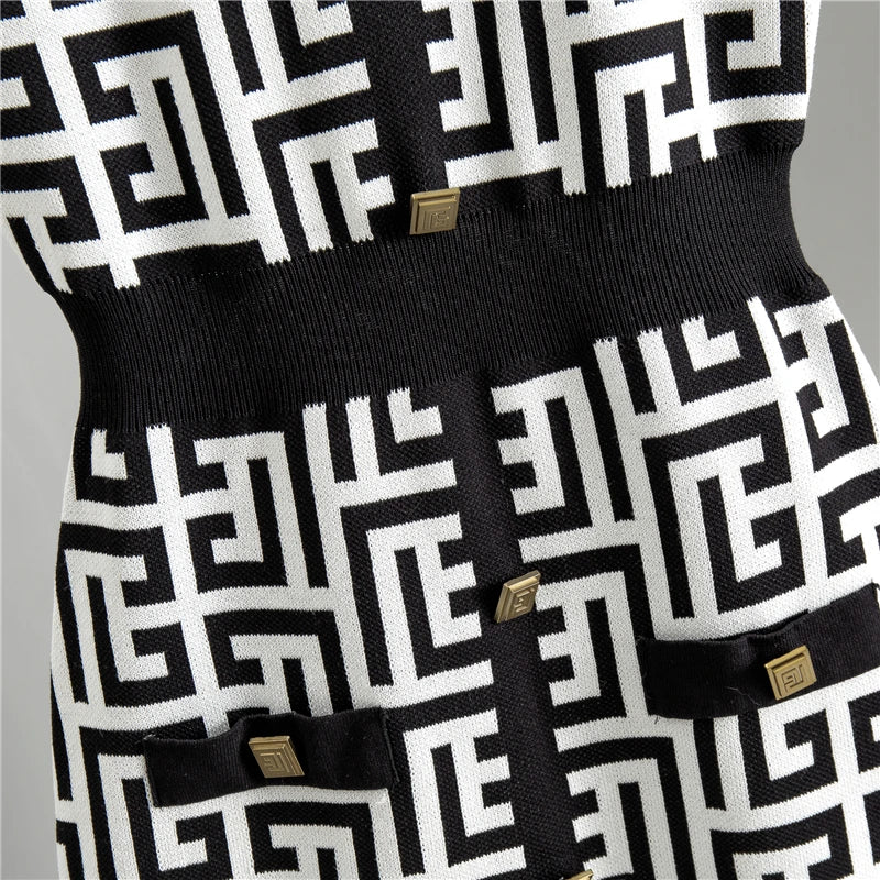 Floriza Gebreide Sweater en Jurk Set