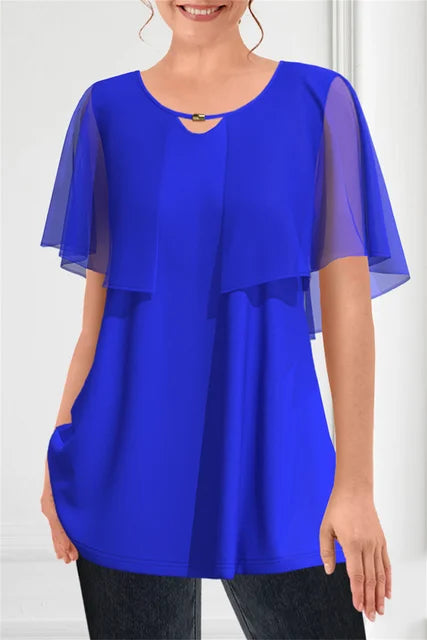Schicke Sommertop in Royalblau