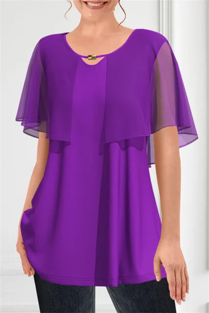 Chic Summer Top in Royal Blue
