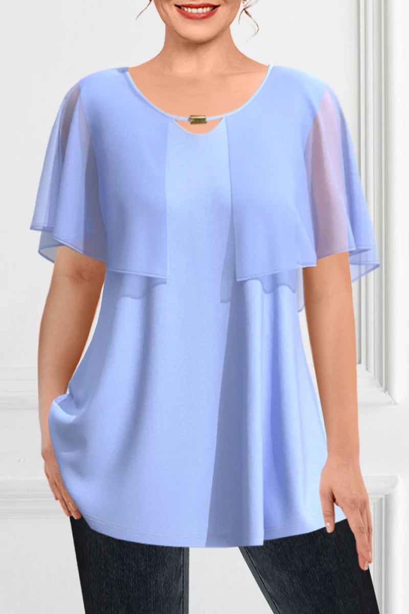 Chic Summer Top in Royal Blue