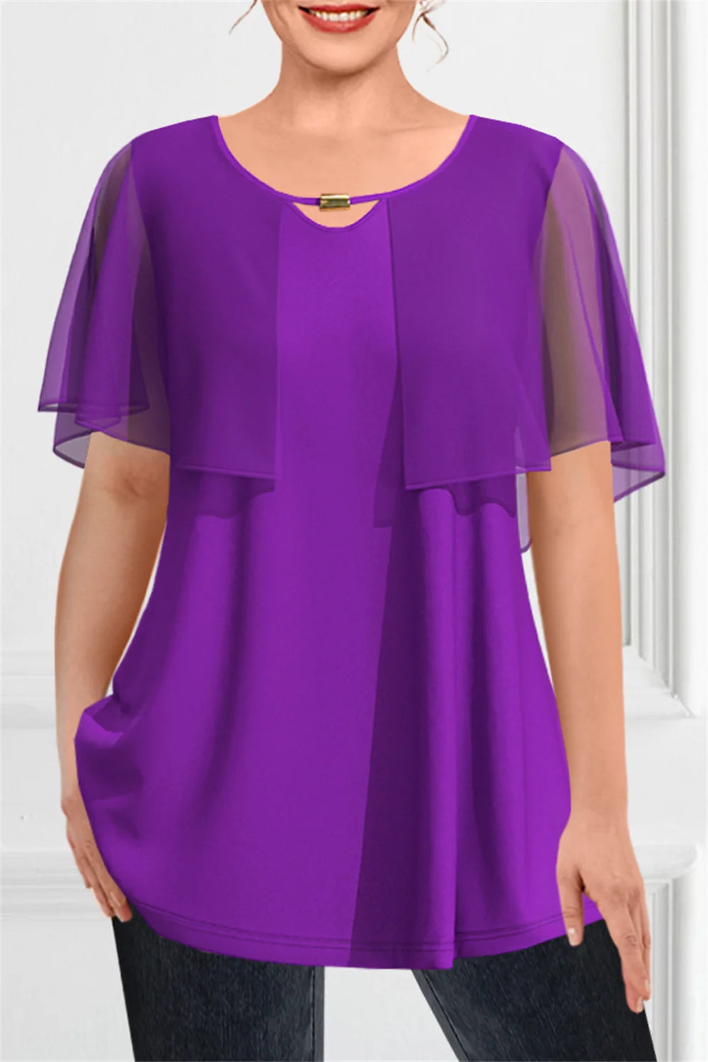 Chic Summer Top in Royal Blue