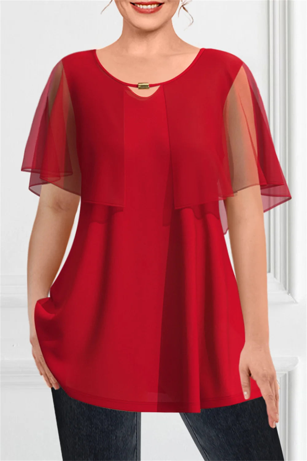 Chic Summer Top in Royal Blue
