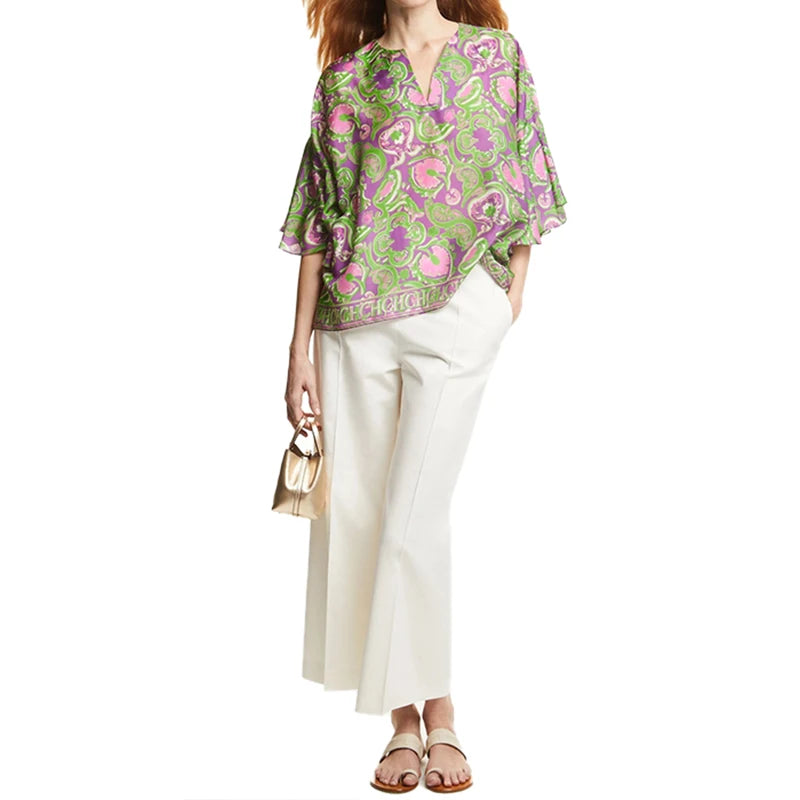 Glimmende Zon Vintage Blouse