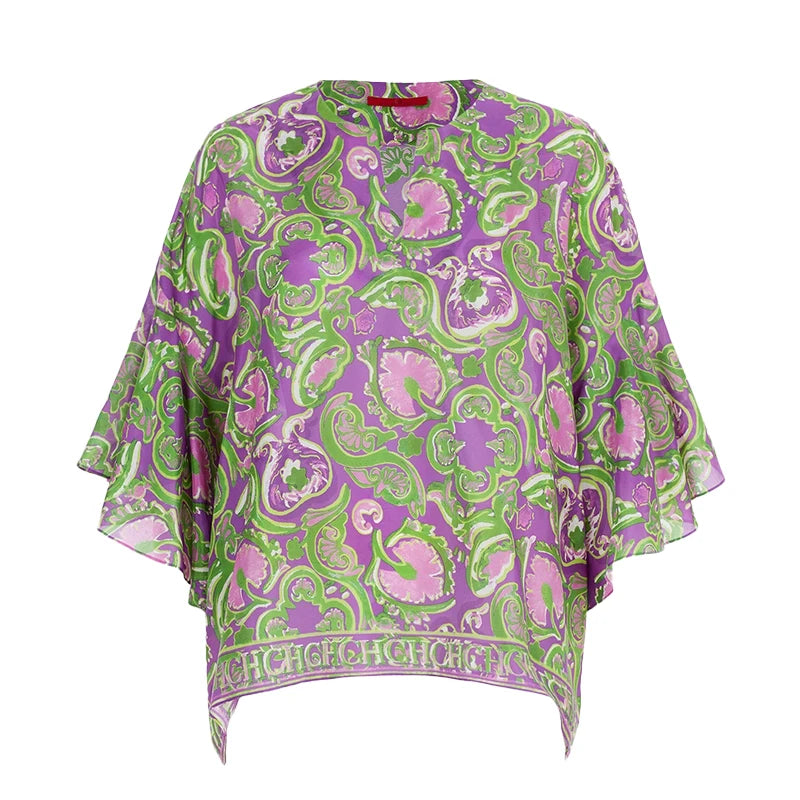 Glimmende Zon Vintage Blouse