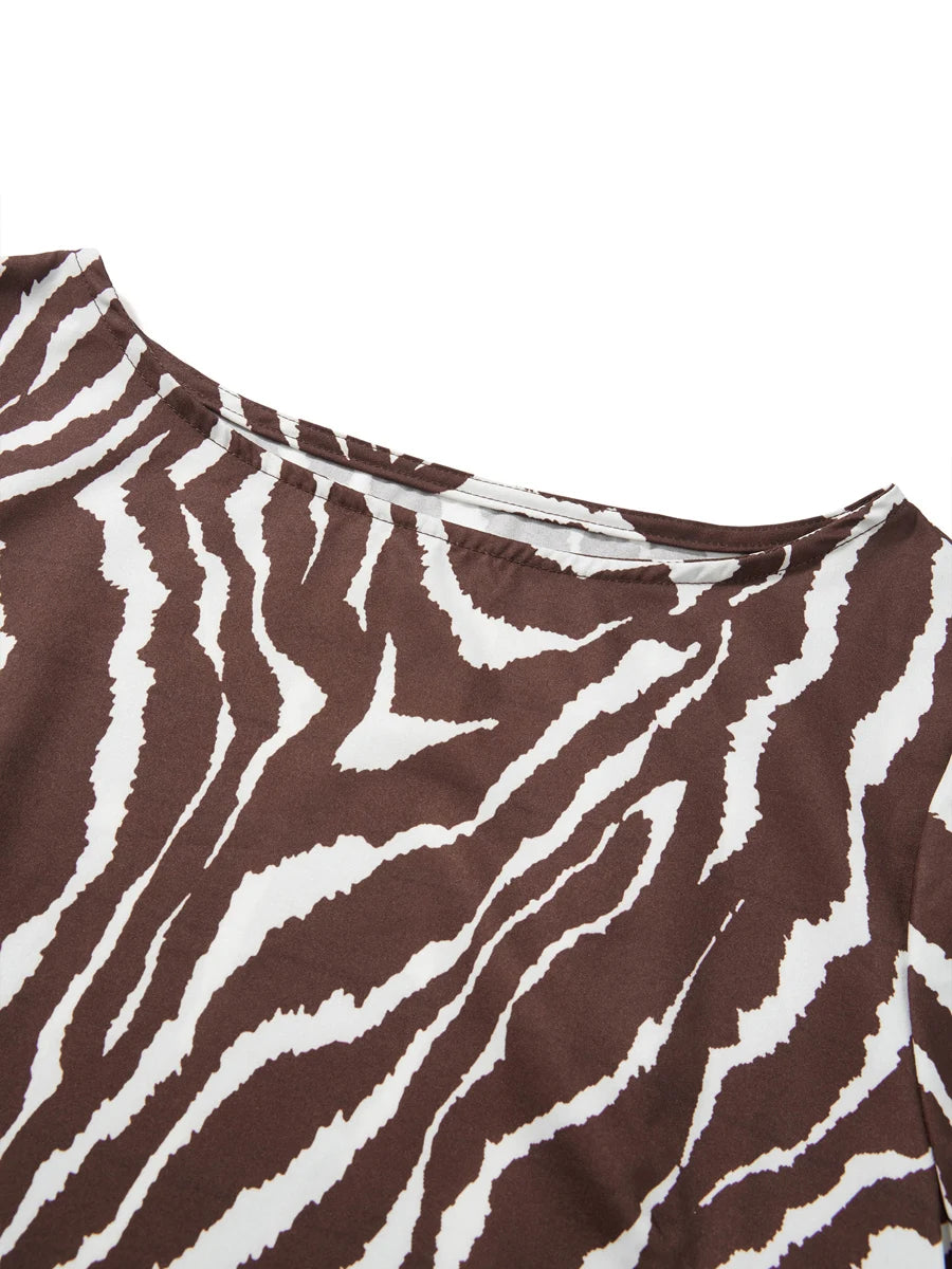 Your Lifestyle Zebra Print Long Dress