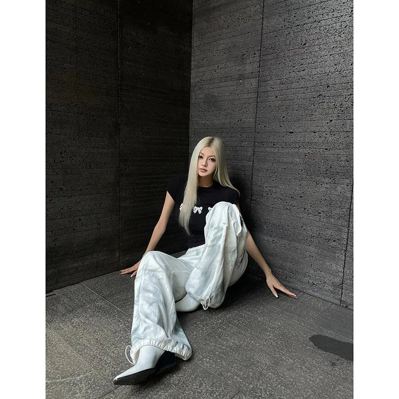 Witte Cargo Jeans Damen
