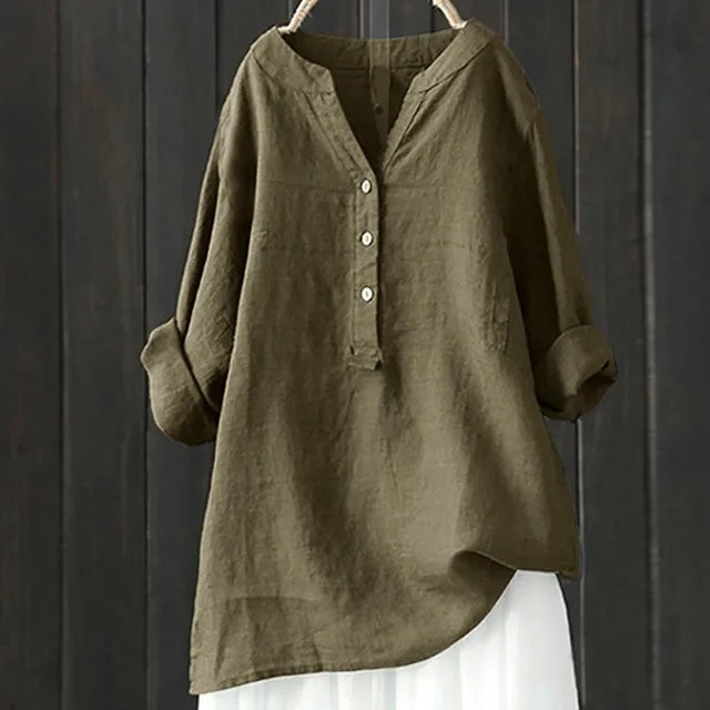 Zomerse Oversized Blouse met Vintage Flair