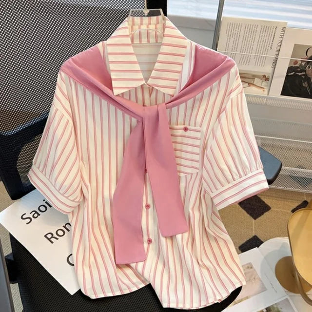 Zomerse Gestreepte Blouse van Fashionista Flair