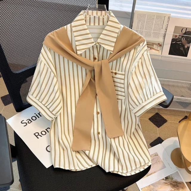 Zomerse Gestreepte Blouse van Fashionista Flair