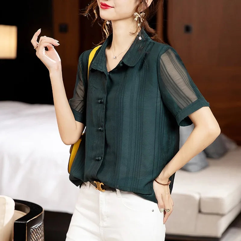 Sunshine Chic Dames Zomer Chiffon Gaas Vest