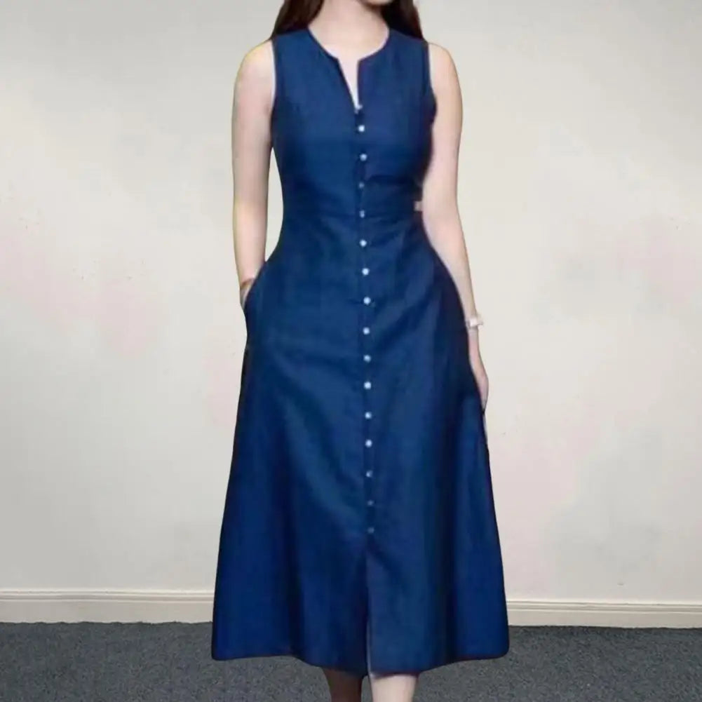 Zonnestraal Vrouwen Zomer Jurk met Pockets