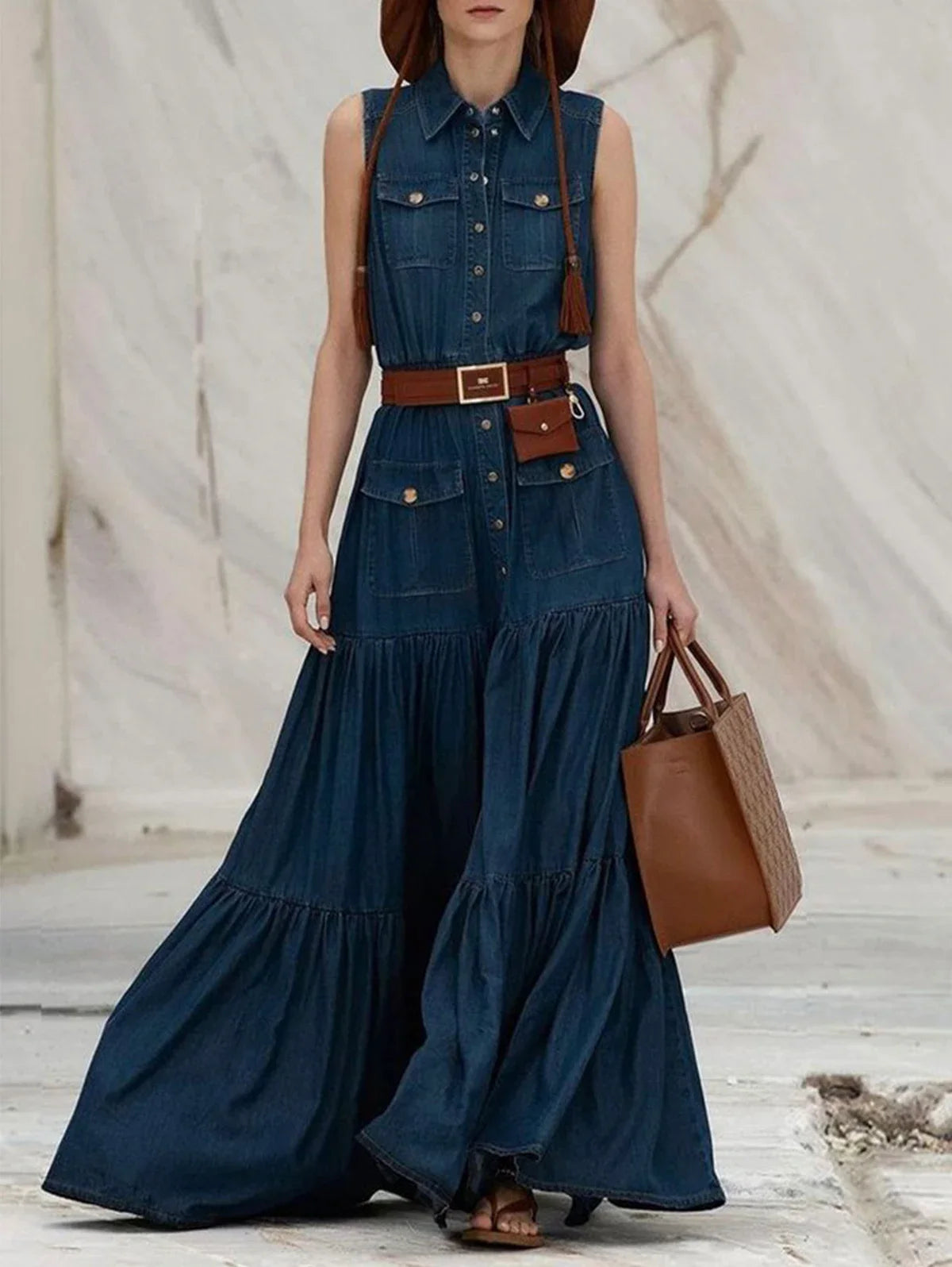 Diva Denim Tank Jurk  van Elegante Diva