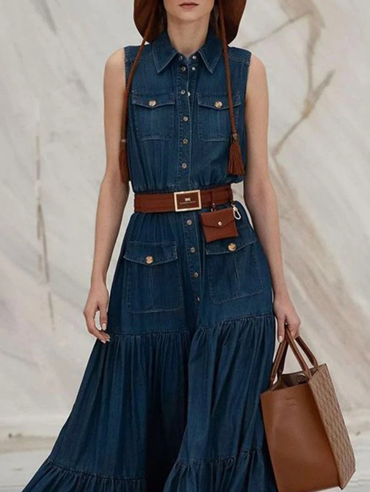Diva Denim Tank Jurk  van Elegante Diva