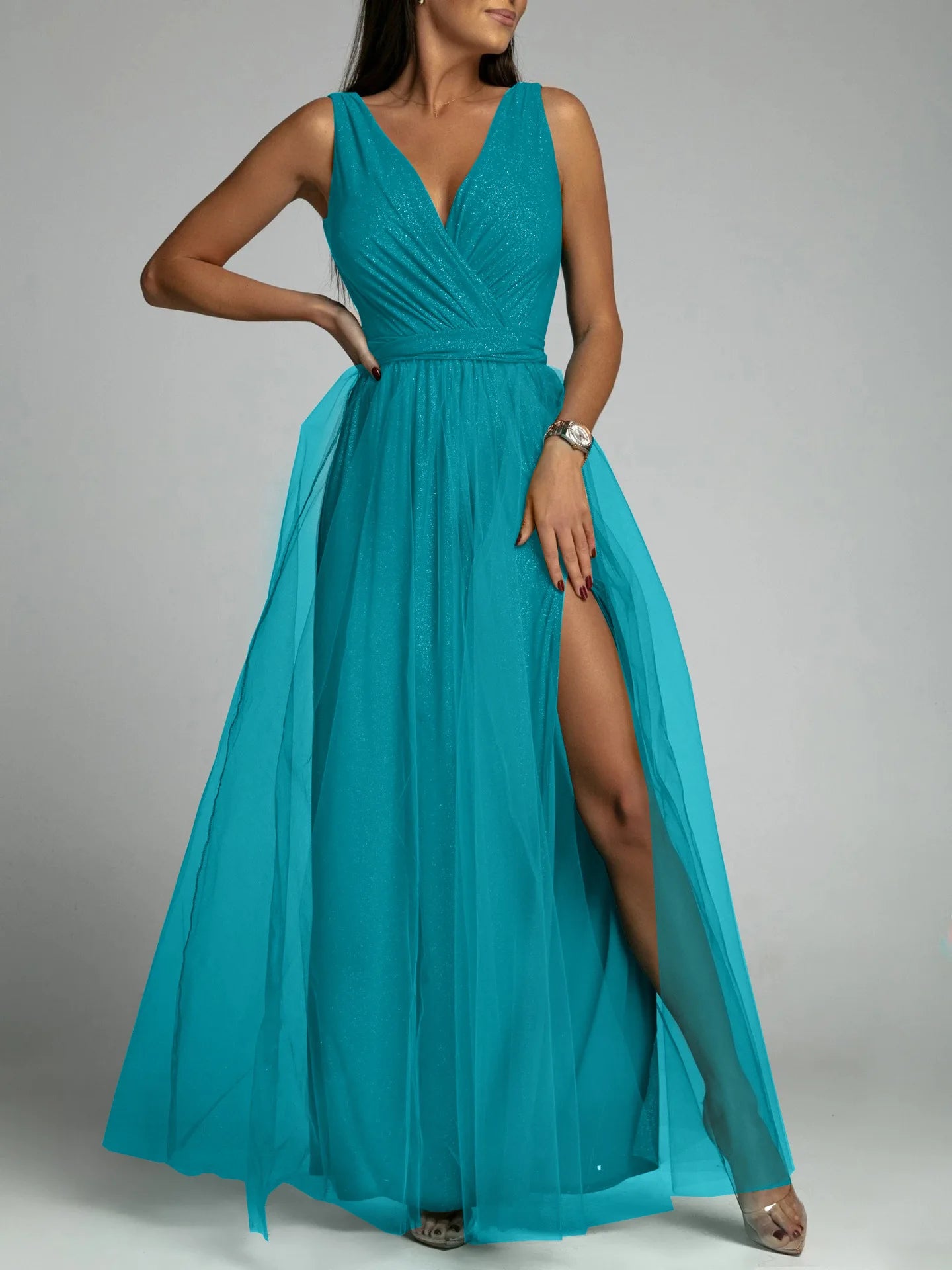 Elegante vestito estivo glitterato