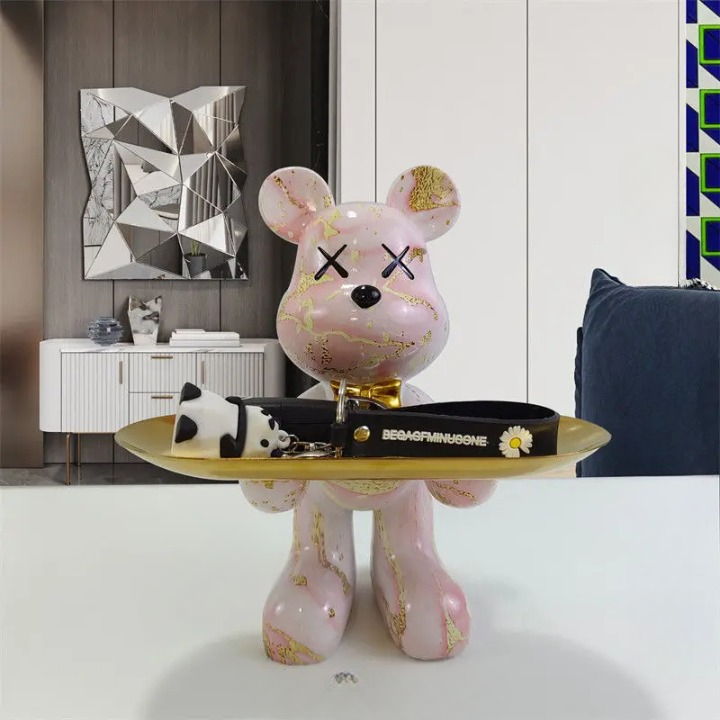 Decoratieve Berenbeeld Met Functionele Tray