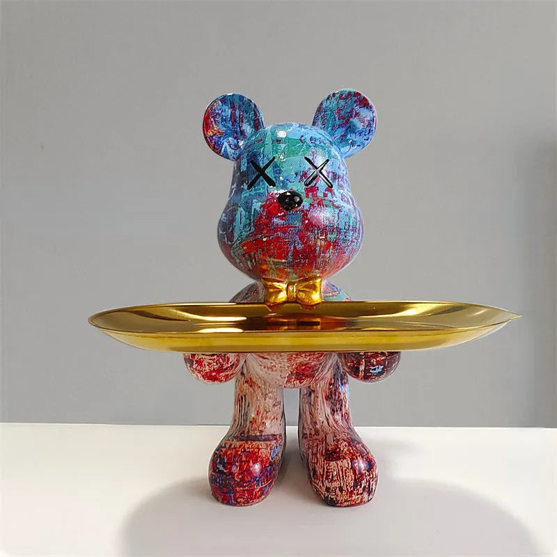 Decoratieve Berenbeeld Met Functionele Tray