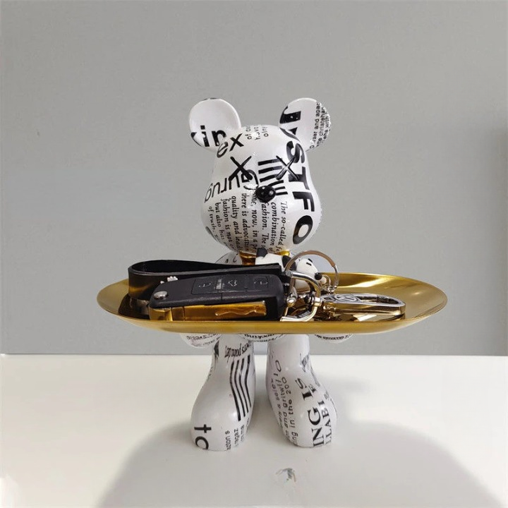 Decoratieve Berenbeeld Met Functionele Tray