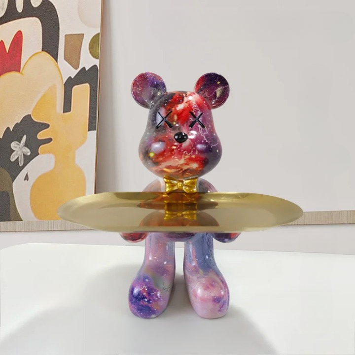 Decoratieve Berenbeeld Met Functionele Tray