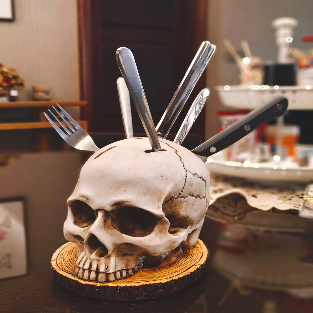 Decoratieve Totenkopf Messenhouder