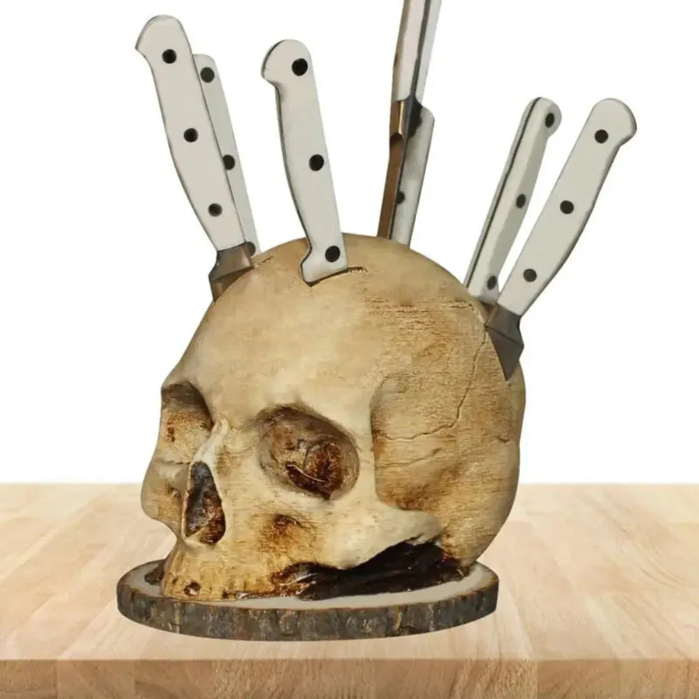 Decoratieve Totenkopf Messenhouder