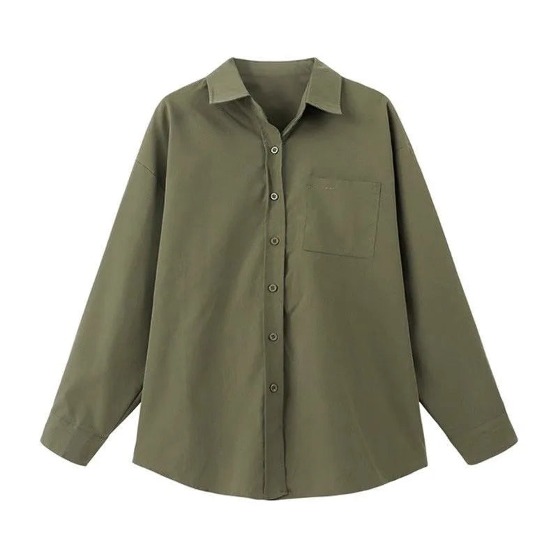 Harajuku grüne Basisbluse