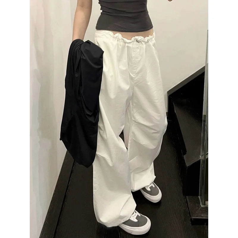 Deeptown Witte Pantaloni Casual Base da Donna